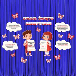 Dekoracja patriotyczna - Dzieci XL (17 elementów, dwustronne) (1)