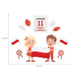 Dekoracje szkolne patriotyczne - 11 listopada Święto Niepodległości XL (20 elementów) (1)