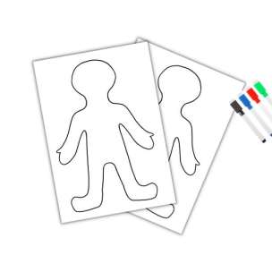 Emocje w moim ciele. Tablica suchościeralna