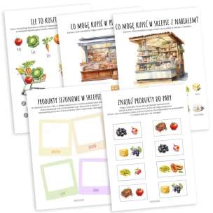 Idziemy na zakupy. Zeszyt ćwiczeń dla dzieci w wieku 4-8 lat