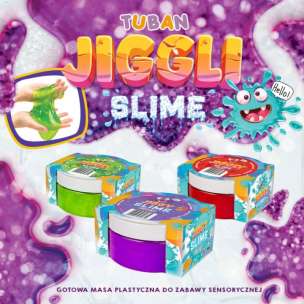 Jiggly Slime. Złoty perłowy 500 g - masa plastyczna do zabawy sensorycznej