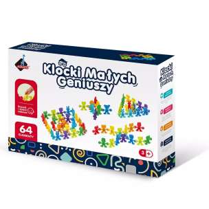 Klocki Małych Geniuszy Liczmany - zestaw klocków konstrukcyjnych (64 elementy)