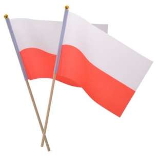 Materiałowa flaga na patyczku (2 szt.)