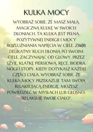 Karty Relaksacyjne dla dzieci i młodzieży