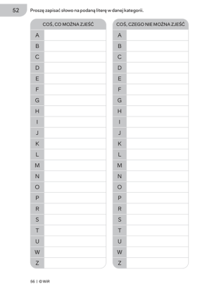 Uwaga. Ćwiczenia na materiale werbalnym