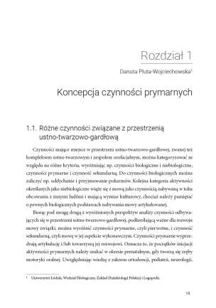 Czynności prymarne w logopedii. Tom 1