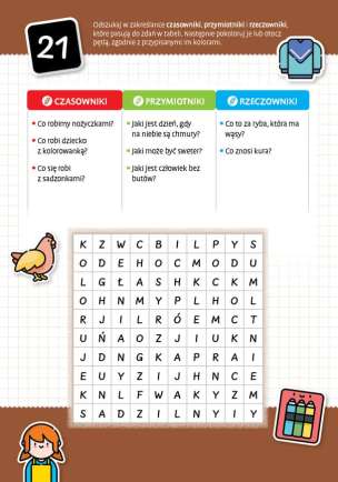 Fantastyczne zakreślanki gramatyczne. Zbiór zadań rozwijających koncentrację i wiedzę o częściach mowy dla dzieci