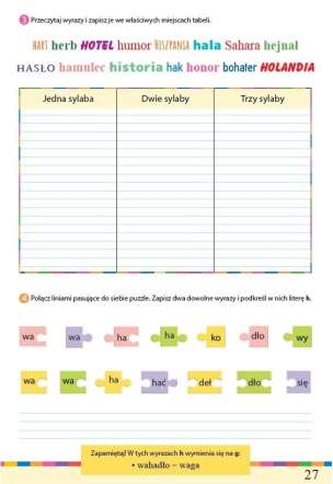 Idę do szkoły. Byk-tanda i zabawy ortograficzne. Klasa 2