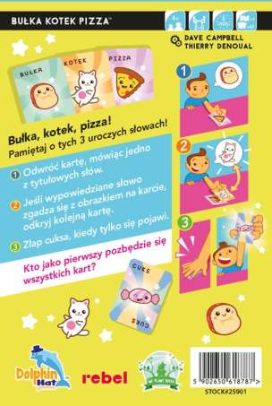 Bułka, Kotek, Pizza - gra dla najmłodszych na refleks i spostrzegawczość