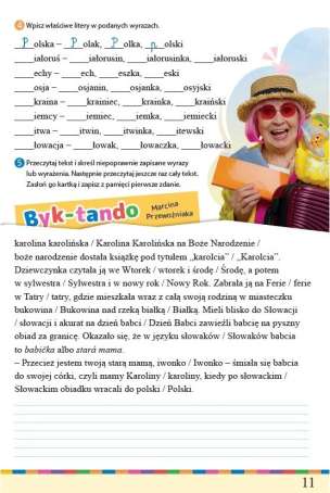 Idę do szkoły. Byk-tanda i zabawy ortograficzne. Klasa 2