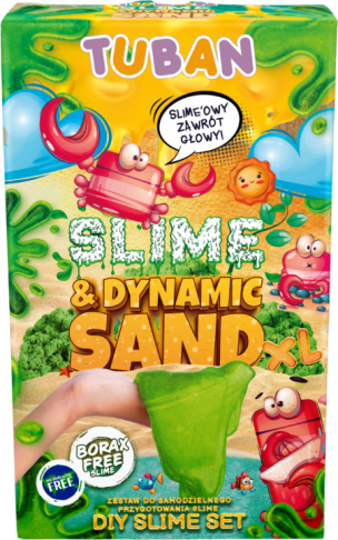 Piasek dynamiczny + Slime XL ZESTAW
