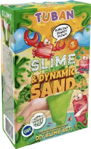 Piasek dynamiczny + Slime XL ZESTAW