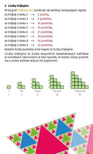 Kolorowe trójkąty - gra ćwicząca spostrzegawczość