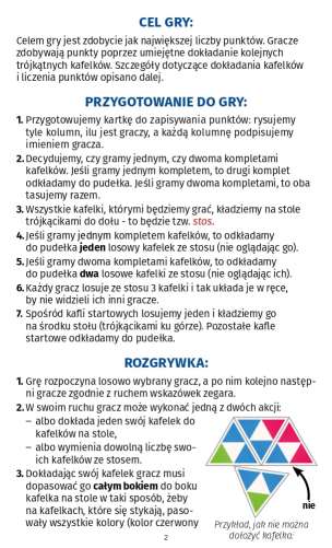 Kolorowe trójkąty - gra ćwicząca spostrzegawczość