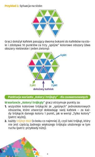Kolorowe trójkąty - gra ćwicząca spostrzegawczość