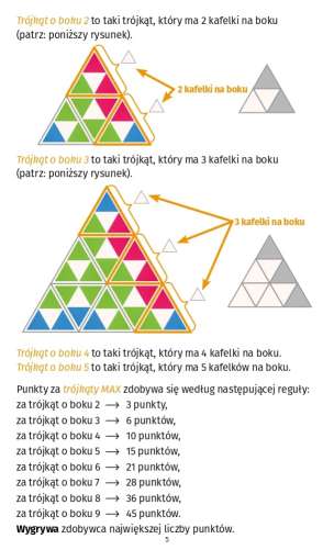 Kolorowe trójkąty - gra ćwicząca spostrzegawczość