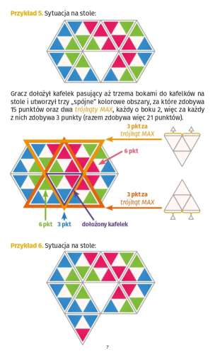 Kolorowe trójkąty - gra ćwicząca spostrzegawczość
