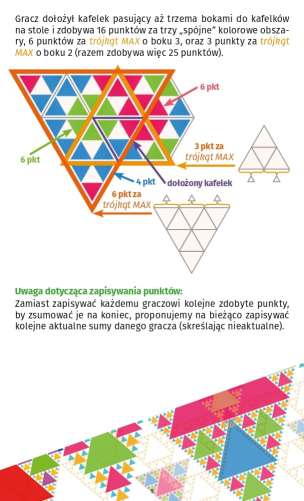 Kolorowe trójkąty - gra ćwicząca spostrzegawczość