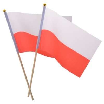 Materiałowa flaga na patyczku (2 szt.)