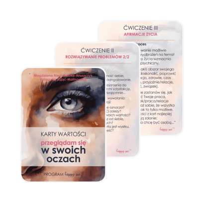 Przeglądam się w swoich oczach – karty z wartościami + gra psychoedukacyjna