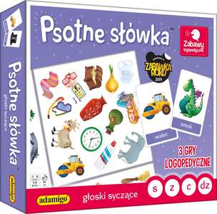 Psotne słówka. Głoski syczące - 3 gry logopedyczne