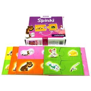 Spinki. Zwierzęta - puzzle edukacyjne
