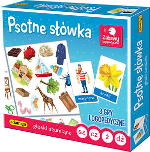 Psotne słówka. Głoski szumiące - 3 gry logopedyczne