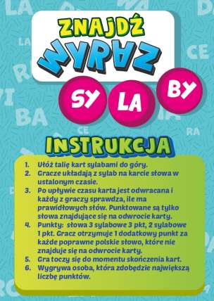 Znajdź wyraz. Sylaby - edukacyjna gra słowna