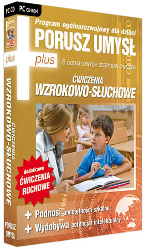 Ćwiczenia wzrokowo-słuchowe. Porusz umysł PLUS - edukacyjny program komputerowy