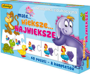 Małe, większe, największe - układanka edukacyjna