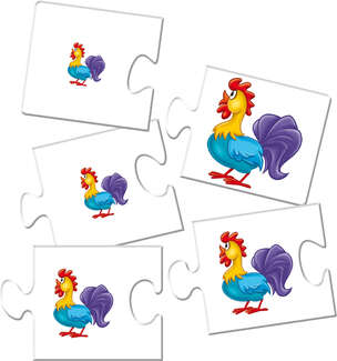 Małe, większe, największe - układanka edukacyjna