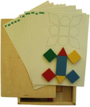 Mozaika geometryczna - układanka drewniana
