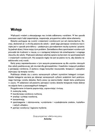 Trenuj wzrok - Ćwiczenia dla uczniów starszych klas szkoły podstawowej, gimnazjalistów i licealistów z zaburzoną percepcją wzrokową