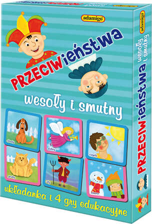 Wesoły i smutny. Przeciwieństwa - układanka edukacyjna