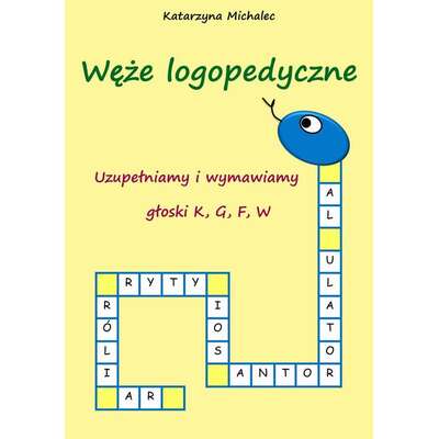 Uzupełniamy i wymawiamy głoski K,G,F,W Węże logopedyczne