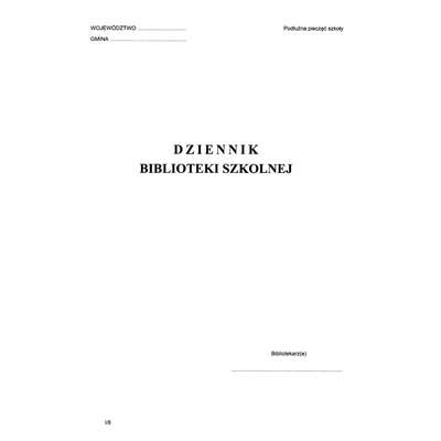 Dziennik biblioteki szkolnej I/8
