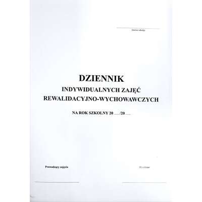Dziennik indywidualnych zajęć rewalidacyjno-wychowawczych