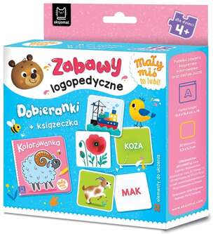 Mały miś to lubi! Zabawy logopedyczne. Dobieranki + książeczka