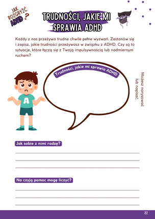 Jak rozgryźć ADHD? Karty pracy dla dzieci w wieku 8-12 lat