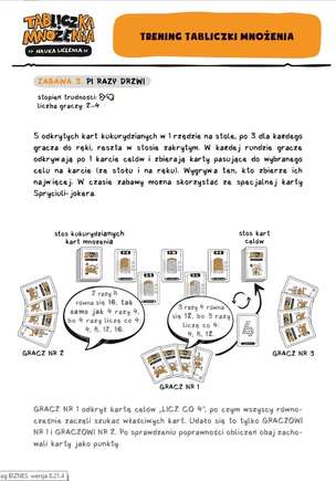 Tabliczka mnożenia. Nauka liczenia- edukacyjna gra karciana