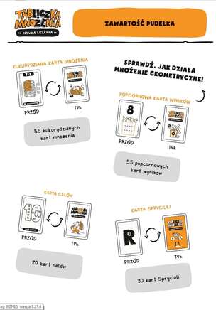 Tabliczka mnożenia. Nauka liczenia- edukacyjna gra karciana