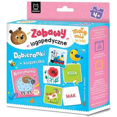 Mały miś to lubi! Zabawy logopedyczne. Dobieranki + książeczka