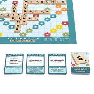 Scrabble drewniane 2w1 - gra słowna