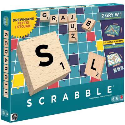 Scrabble drewniane 2w1 - gra słowna