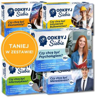 [Zestaw] Odkryj Siebie - 5 pomocy edukacyjnych z zakresu doradztwa zawodowego, coachingu kariery i samopoznania