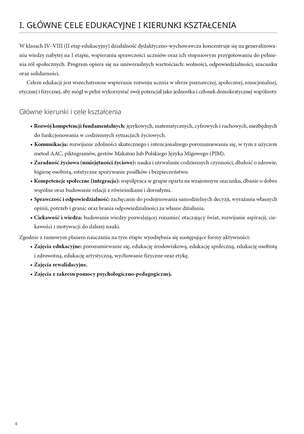 Program nauczania dla uczniów z niepełnosprawnością intelektualną w stopniu umiarkowanym i znacznym. II etap edukacyjny. Szkoła podstawowa (klasy IV–VIII)