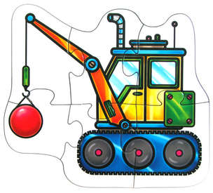 Puzzle dla maluszków - Maszyny budowlane