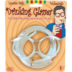 Okulary do picia - słomka