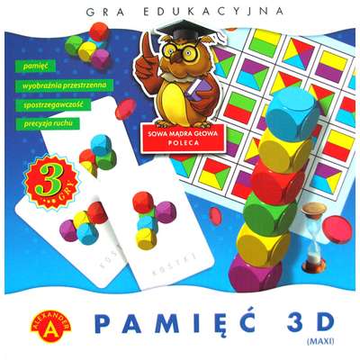 Pamięć 3D MAXI - gra ćwicząca pamięć, spostrzegawczość i wyobraźnię przestrzenną