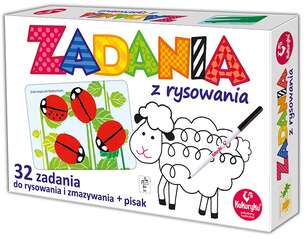 Zadania z rysowania. 48 zadań do rysowania i zmazywania + pisak